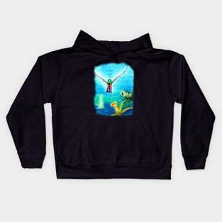 Hummingbird, Bees and Dandelions Kids Hoodie